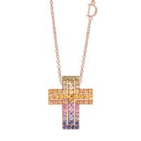 Necklace Damiani Woman Belle Epoque in Rose Gold Zaffiro 20084310 - 20084310